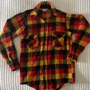 Vintage 70s Wool Lumberjack Buttondown